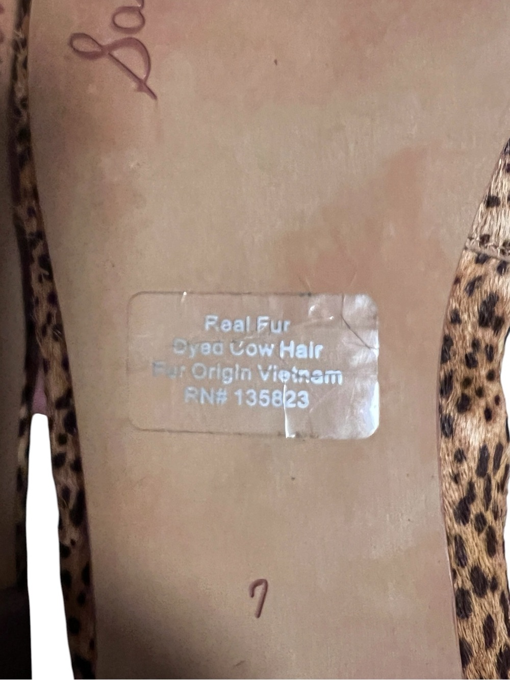 New Sam Edelman Felicia Luxe leopard print cow hair ballet flats. Size 7 - Picture 7 of 7